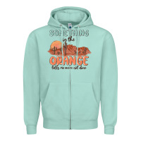 Seafoam something in the orange Zipper Hoodie - MaliasSmallBusiness