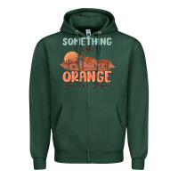 Sports Green something in the orange Zipper Hoodie - MaliasSmallBusiness
