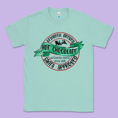 Classic Tee reindeer brewed santa approved