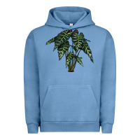 Pigment Pebble Blue Amazon Elephant Ear Urban Hoodie - LillyAllenDesigns