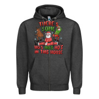 Charcoal Heather there's some ho's ho's ho's in this house Zipper Hoodie - MaliasSmallBusiness