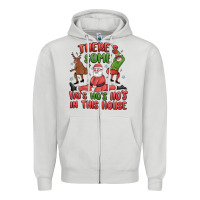 Dove Grey there's some ho's ho's ho's in this house Zipper Hoodie - MaliasSmallBusiness