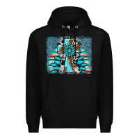 Black cross gemstone background Premium Hoodie - AdoDesignShop