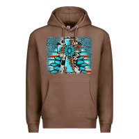 Chestnut cross gemstone background Premium Hoodie - AdoDesignShop