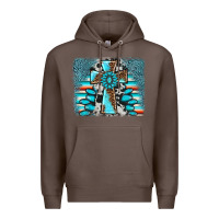 Coffee cross gemstone background Premium Hoodie - AdoDesignShop