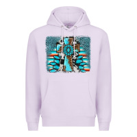 Lilac cross gemstone background Premium Hoodie - AdoDesignShop