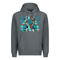 Rock cross gemstone background Premium Hoodie - AdoDesignShop