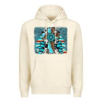 Sandshell cross gemstone background Premium Hoodie - AdoDesignShop