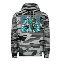 Slate Camo cross gemstone background Premium Hoodie - AdoDesignShop