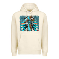 Tofu cross gemstone background Premium Hoodie - AdoDesignShop