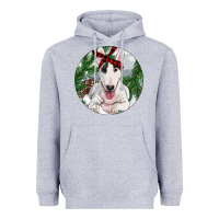 Heather Grey bull terrier and farm Heavyweight Hoodie - RanaPortraitStore
