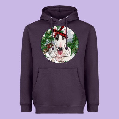 Bull Terrier And Farm Heavyweight Hoodie Designed By Ranaportraitstore