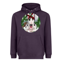 Plum bull terrier and farm Heavyweight Hoodie - RanaPortraitStore