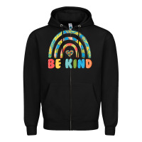 Black be kind autism Zipper Hoodie - MaliasSmallBusiness