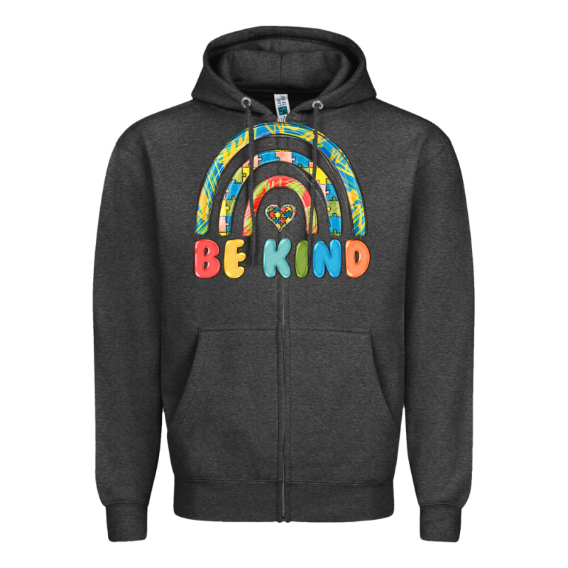 Be Kind Autism Zipper Hoodie by MaliasSmallBusiness | Teevron