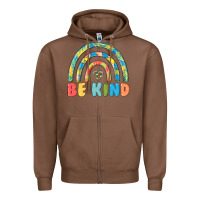 Chestnut be kind autism Zipper Hoodie - MaliasSmallBusiness