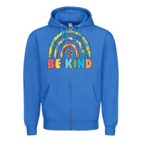 True Royal be kind autism Zipper Hoodie - MaliasSmallBusiness