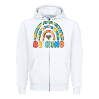 White be kind autism Zipper Hoodie - MaliasSmallBusiness