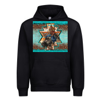 Black western rodeo bullfighter Aztec leopard turquoise Urban Hoodie - BarkalooDesign