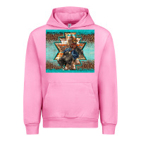 Fuchsia Pink western rodeo bullfighter Aztec leopard turquoise Urban Hoodie - BarkalooDesign
