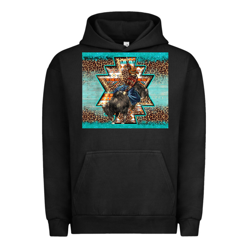 Western Rodeo Bullfighter Aztec Leopard Turquoise Urban Hoodie by BarkalooDesign | Teevron