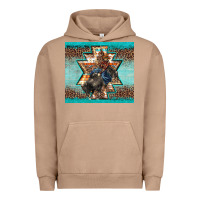 Pigment Burro western rodeo bullfighter Aztec leopard turquoise Urban Hoodie - BarkalooDesign