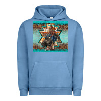 Pigment Pebble Blue western rodeo bullfighter Aztec leopard turquoise Urban Hoodie - BarkalooDesign