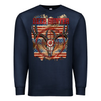 Navy Deer hunter 4th of july Premium Sweatshirt - CowGirlArtShop