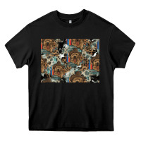Black Dog Pattern Heavy Core Tee - CowhideDigitalArt