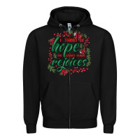 Black a thrill of hope the weary world rejoices Zipper Hoodie - MaliasSmallBusiness