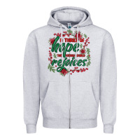 Heather Grey a thrill of hope the weary world rejoices Zipper Hoodie - MaliasSmallBusiness