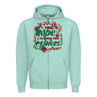 Seafoam a thrill of hope the weary world rejoices Zipper Hoodie - MaliasSmallBusiness