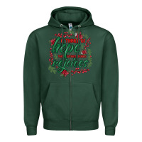 Sports Green a thrill of hope the weary world rejoices Zipper Hoodie - MaliasSmallBusiness