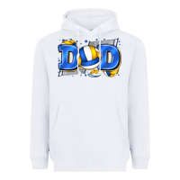 White dad volleyball Heavyweight Hoodie - Zillion Design Studio