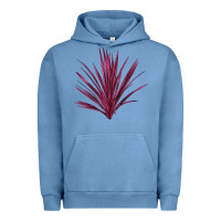 Pigment Pebble Blue Pink Cordyline Urban Hoodie - LillyAllenDesigns