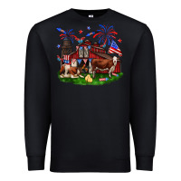 Black Barn farm animals 4th of July Premium Sweatshirt - Neo Western