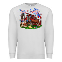 Dove Grey Barn farm animals 4th of July Premium Sweatshirt - Neo Western