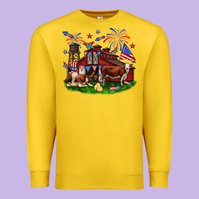 Barn Farm Animals 4th Of July Premium Sweatshirt Designed By Neo Western