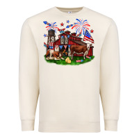 Sandshell Barn farm animals 4th of July Premium Sweatshirt - Neo Western