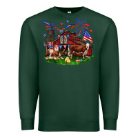 Sports Green Barn farm animals 4th of July Premium Sweatshirt - Neo Western