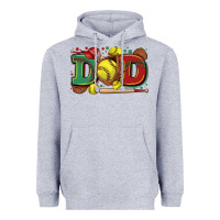 Heather Grey dad softball Heavyweight Hoodie - Zillion Design Studio