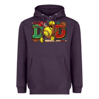 Plum dad softball Heavyweight Hoodie - Zillion Design Studio