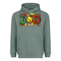 Sage dad softball Heavyweight Hoodie - Zillion Design Studio