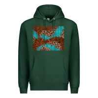 Sports Green turquoise glitter leopard background Premium Hoodie - AdoDesignShop