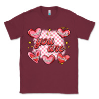 Burgundy valentines day positive affirmations Classic Tee - MaliasSmallBusiness