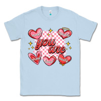 Dusty Blue valentines day positive affirmations Classic Tee - MaliasSmallBusiness