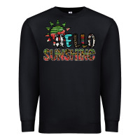 Black hello sunshine Premium Sweatshirt - SublimationCraftShop