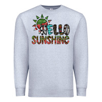 Heather Grey hello sunshine Premium Sweatshirt - SublimationCraftShop