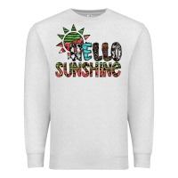 Oatmeal Heather hello sunshine Premium Sweatshirt - SublimationCraftShop