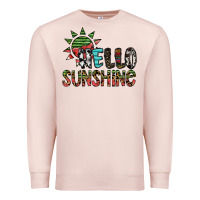 Pale Pink hello sunshine Premium Sweatshirt - SublimationCraftShop
